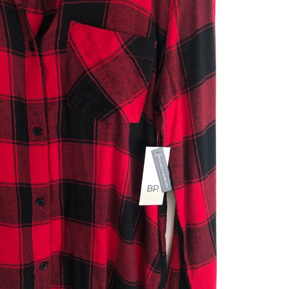 Nordstrom Bp red plaid shirt sz XS - Picture 7 of 10
